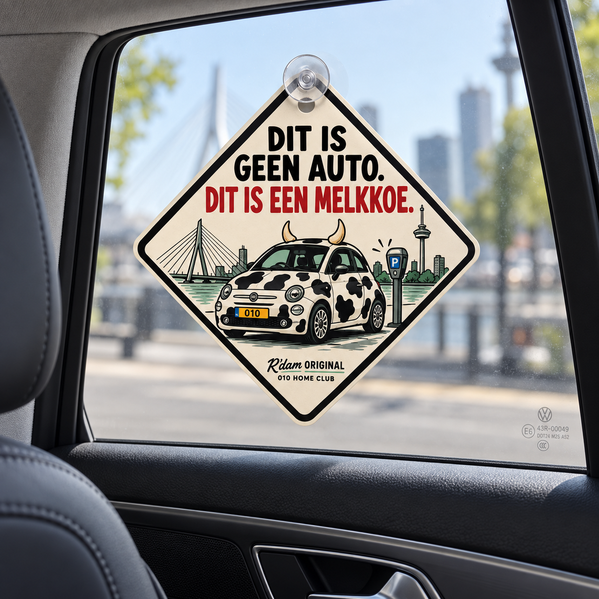 Autohanger Dit is geen auto, dit is een melkkoe aan achterste autoruit