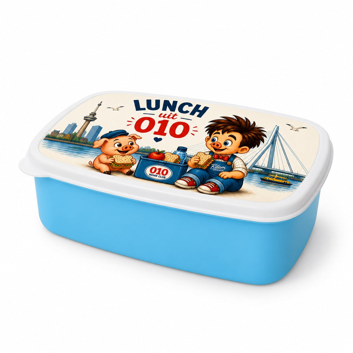 Lunch uit 010 broodtrommel lichtblauw