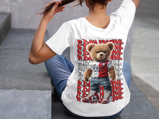 R'Dam Original T-Shirt – Original voetbal shirt Rood - Wit (V)