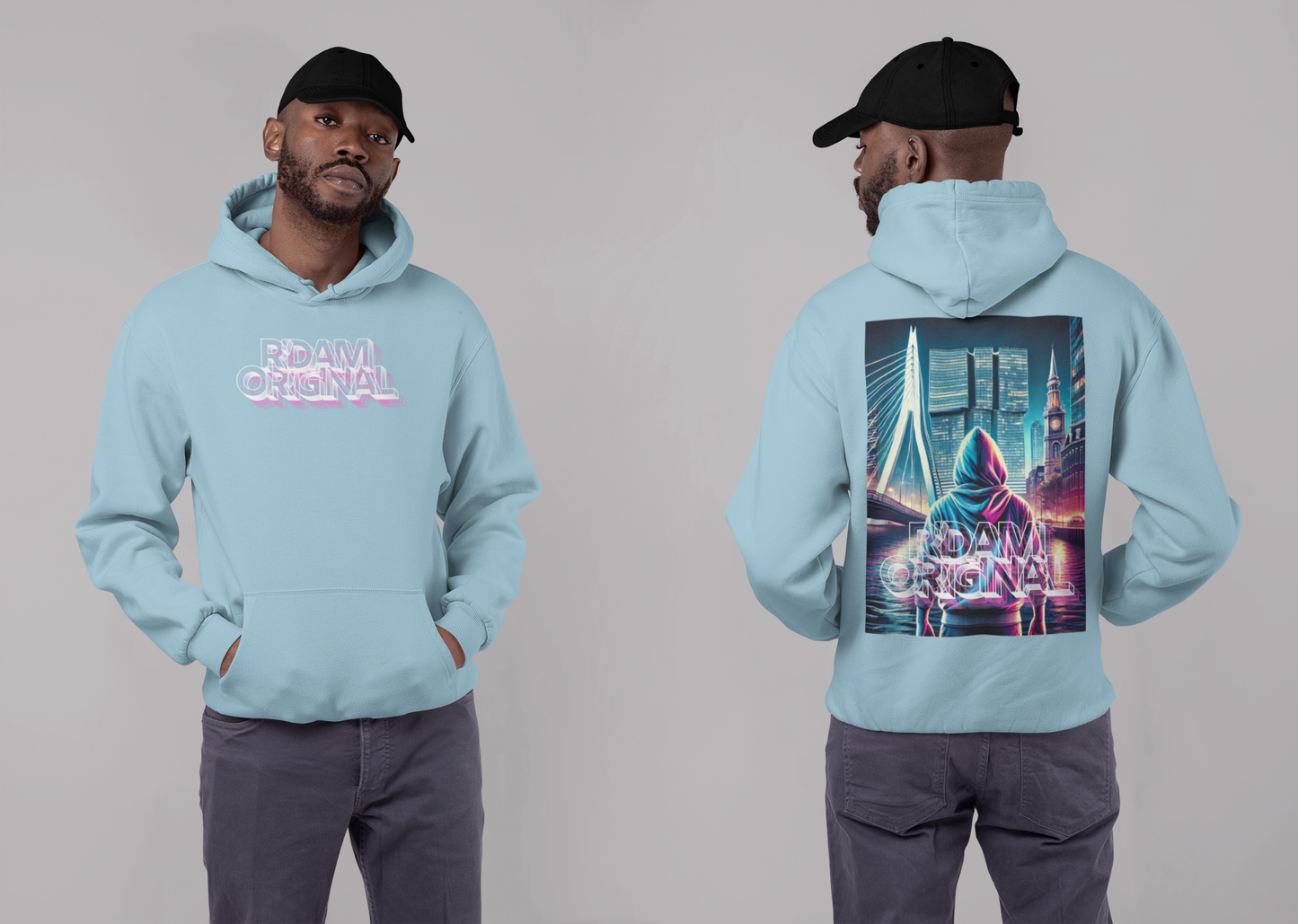 R'DAM Original Skyline By Night Hoodie