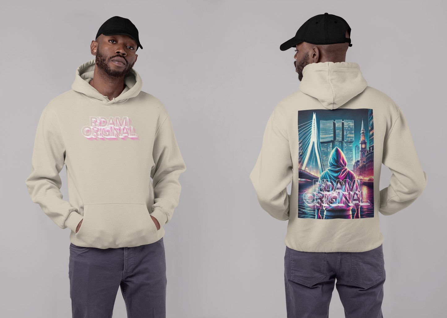 R'DAM Original Skyline By Night Hoodie