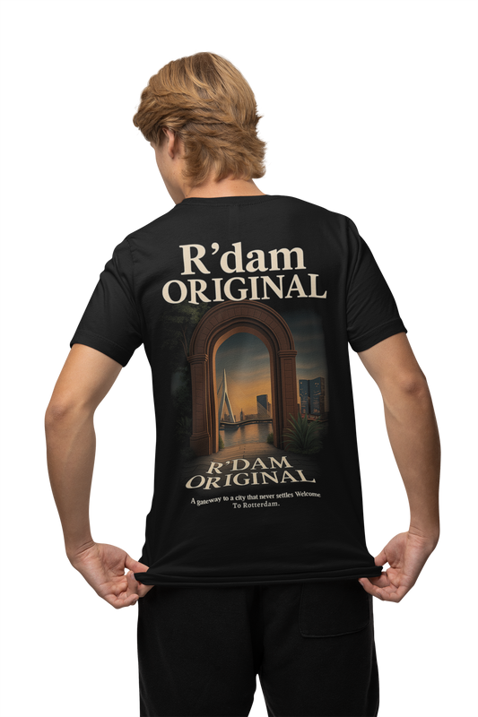 Gateway to 010 – Nightfall Edition" T-shirt – R’dam Original