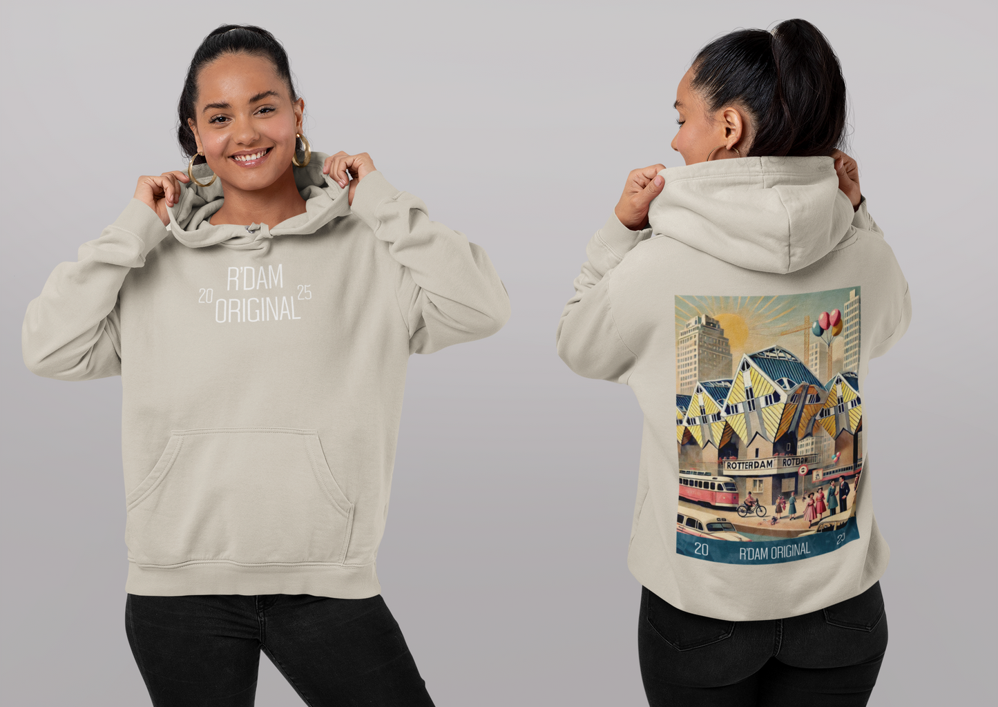 R'DAM Original Retro Vibes Hoodie - Kubuswoning