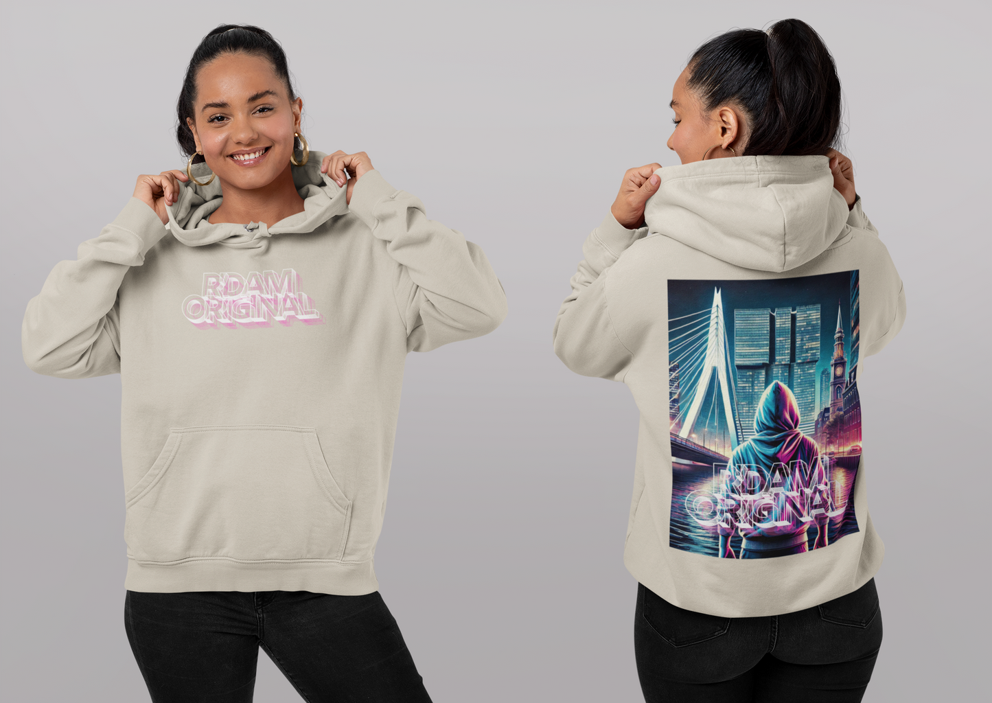 R'DAM Original Skyline By Night Hoodie