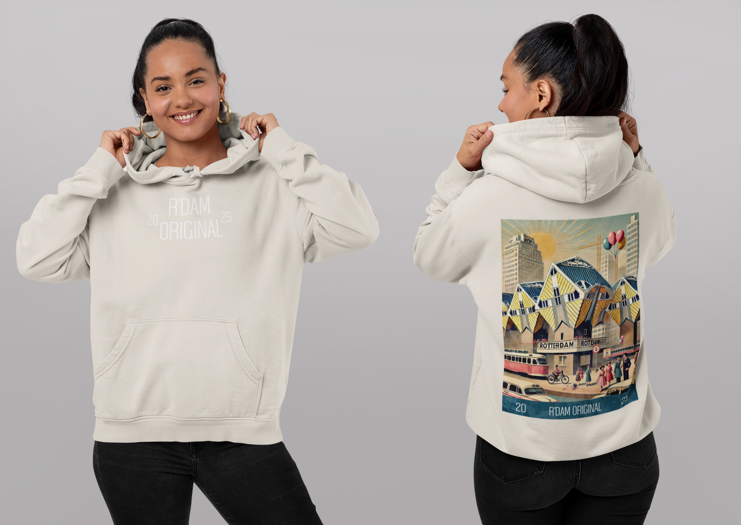 R'DAM Original Retro Vibes Hoodie - Kubuswoning