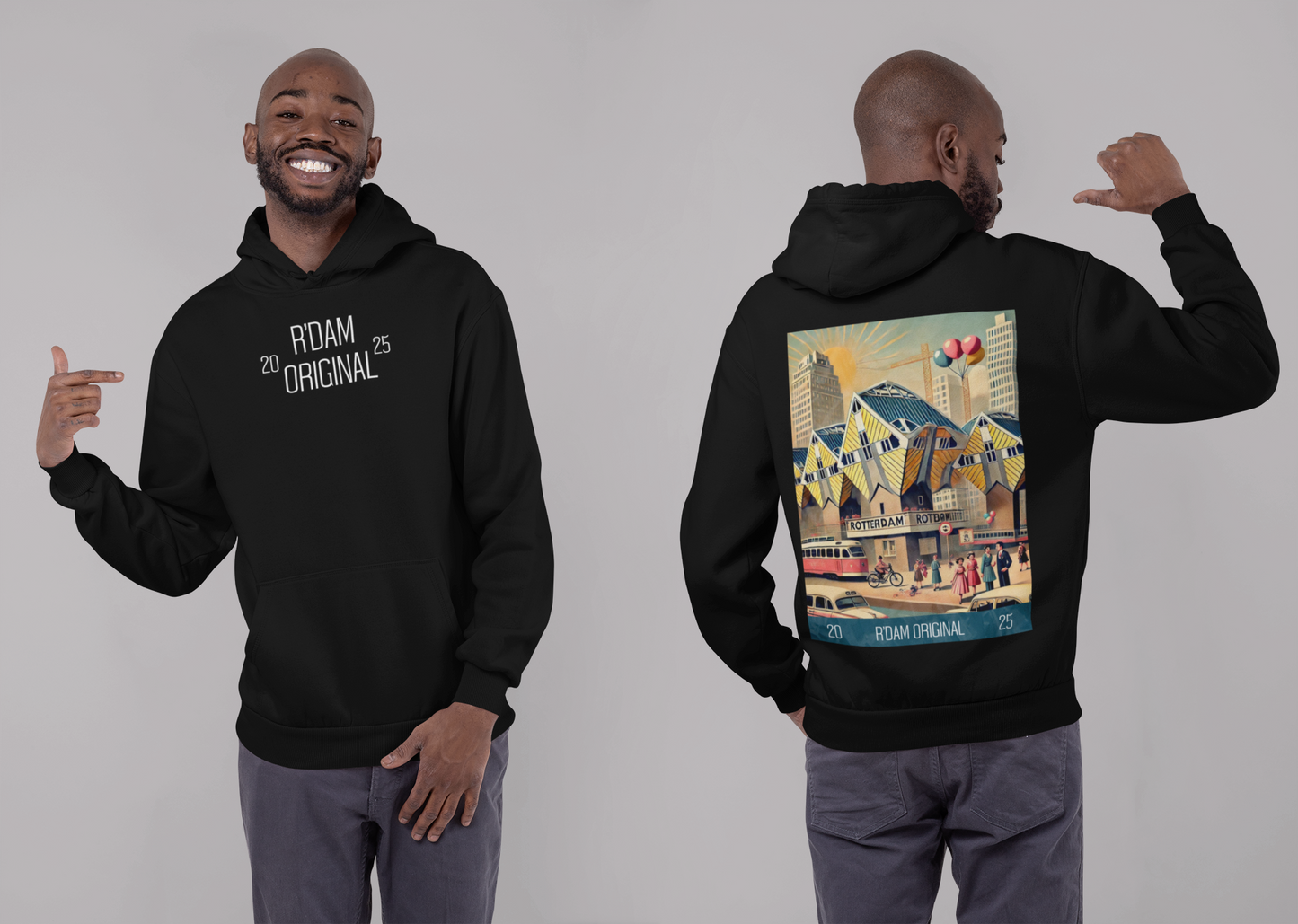 R'DAM Original Retro Vibes Hoodie - Kubuswoning