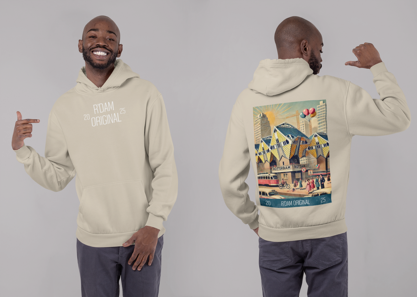 R'DAM Original Retro Vibes Hoodie - Kubuswoning