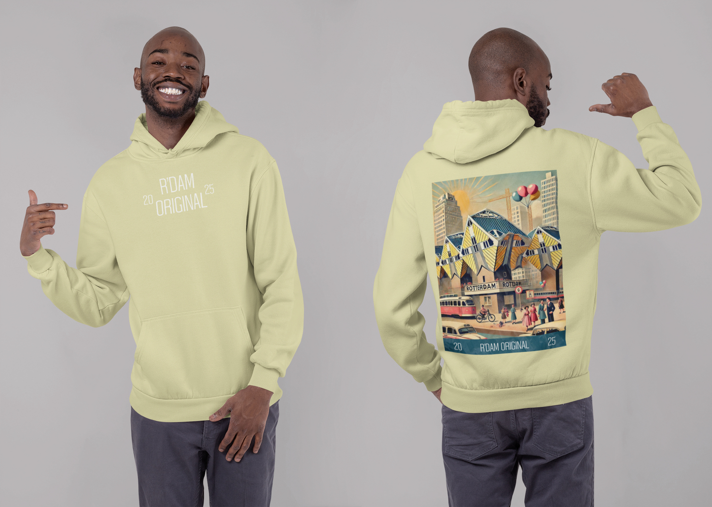 R'DAM Original Retro Vibes Hoodie - Kubuswoning