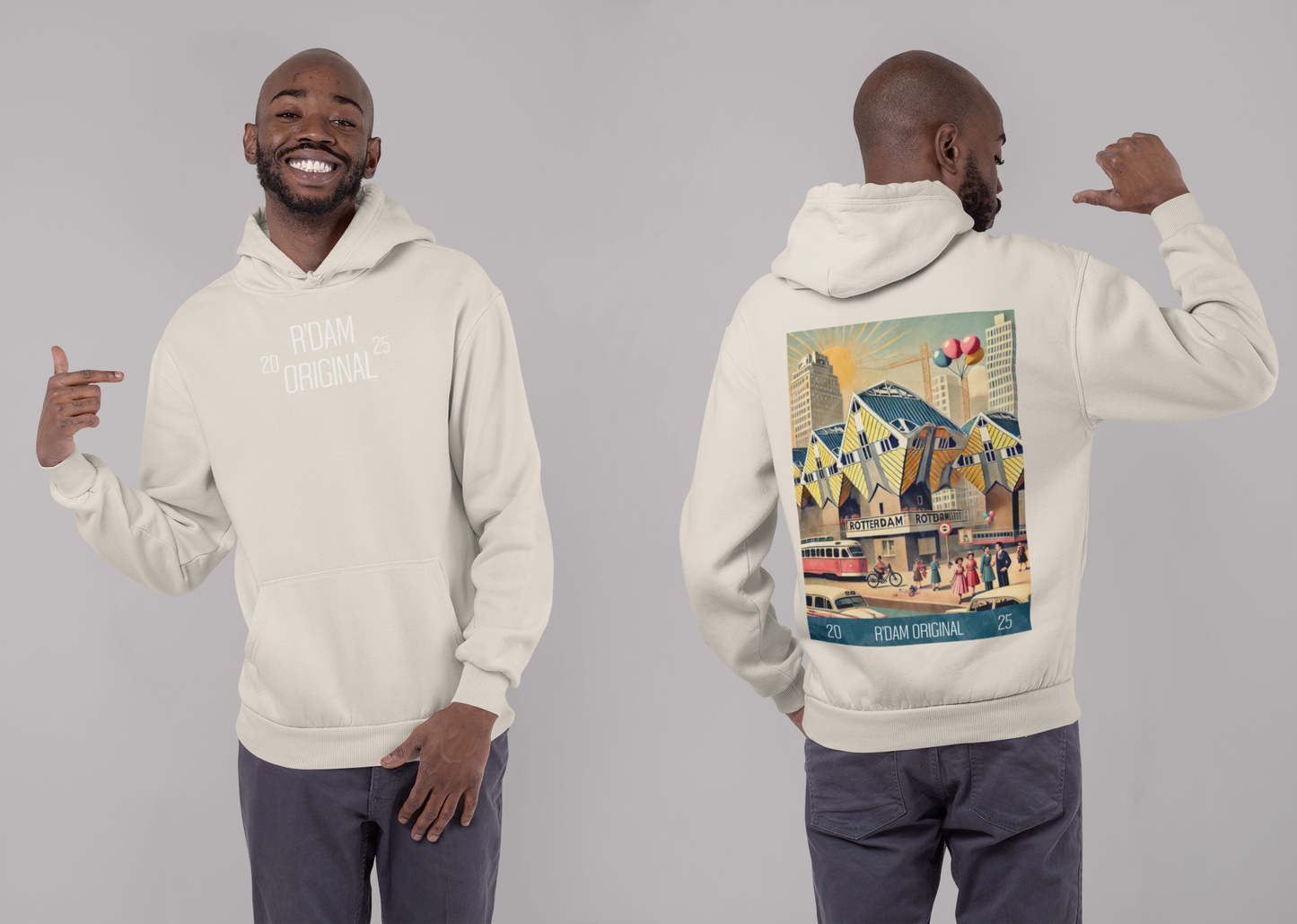 R'DAM Original Retro Vibes Hoodie - Kubuswoning