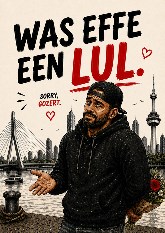 Was effe een lul Rotterdamse sorry kaart Gozert Club