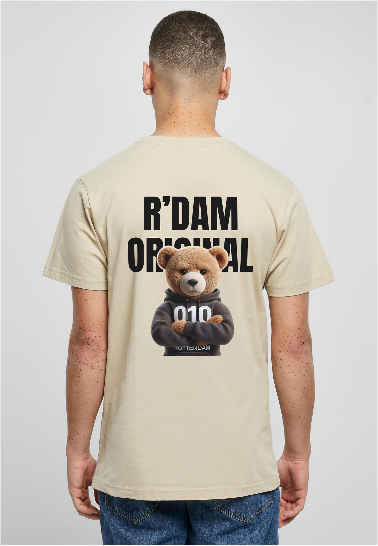 R’dam Original Teddy 010 Zwart " T-shirt – Streetwear met Rotterdamse Vibe