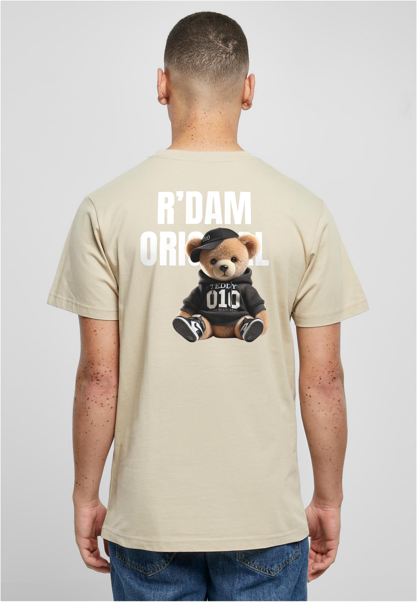 R’dam Original Teddy Wit " T-shirt – Streetwear met Rotterdamse Vibe