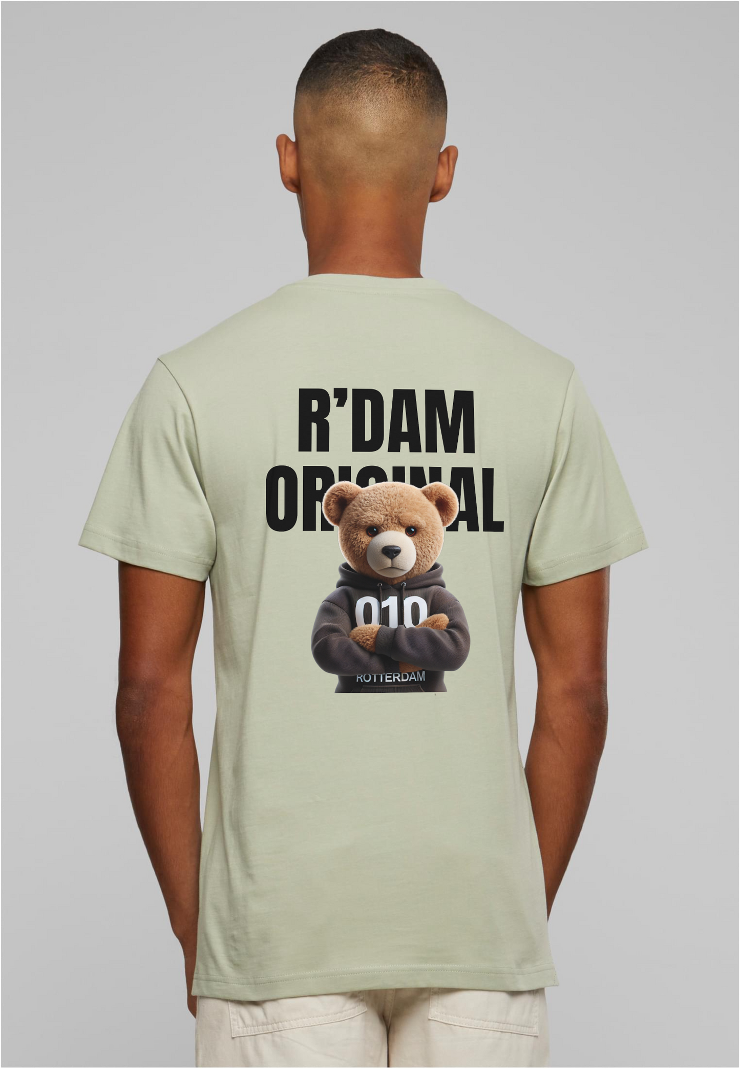 R’dam Original Teddy 010 Zwart " T-shirt – Streetwear met Rotterdamse Vibe
