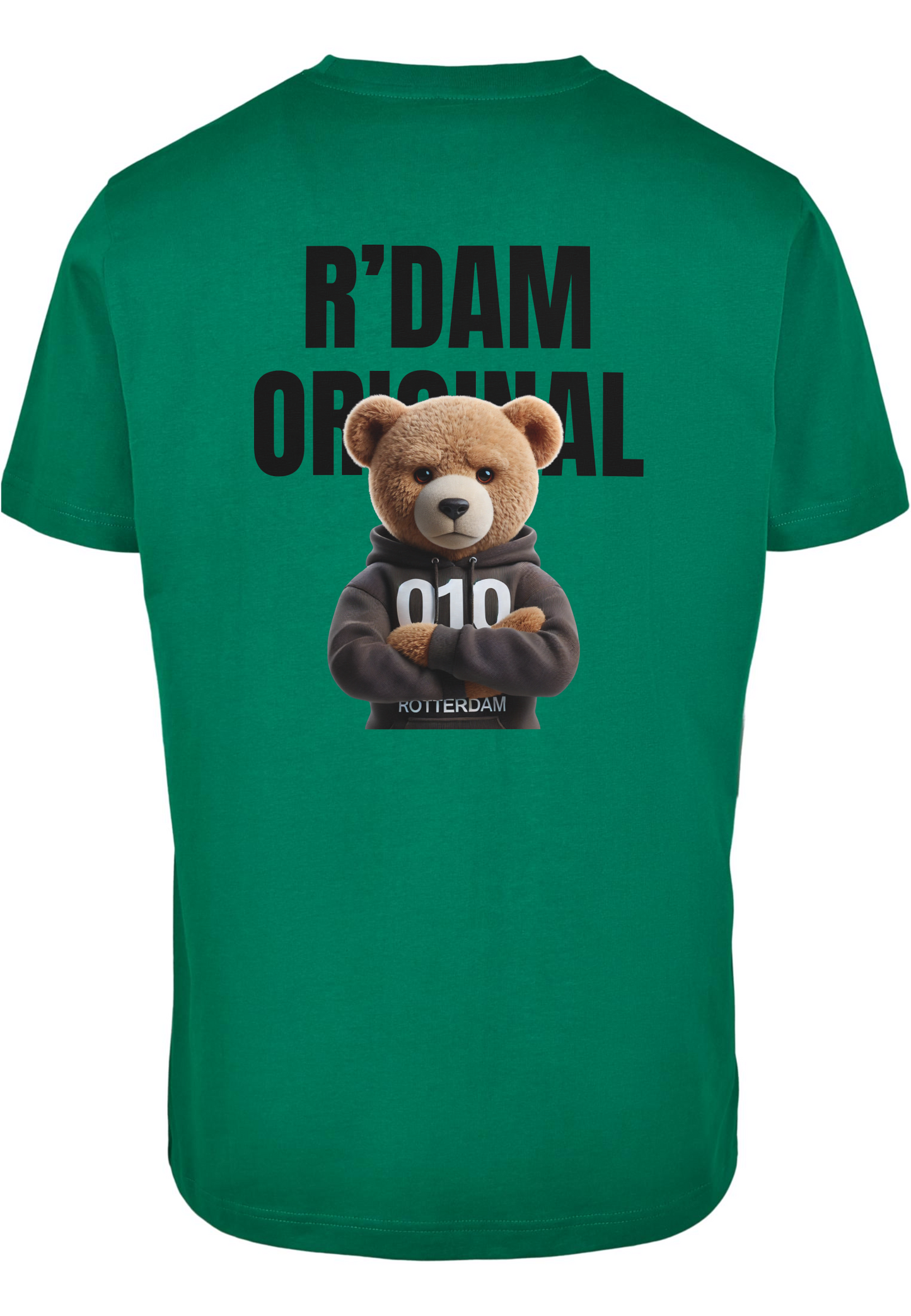 R’dam Original Teddy 010 Zwart " T-shirt – Streetwear met Rotterdamse Vibe
