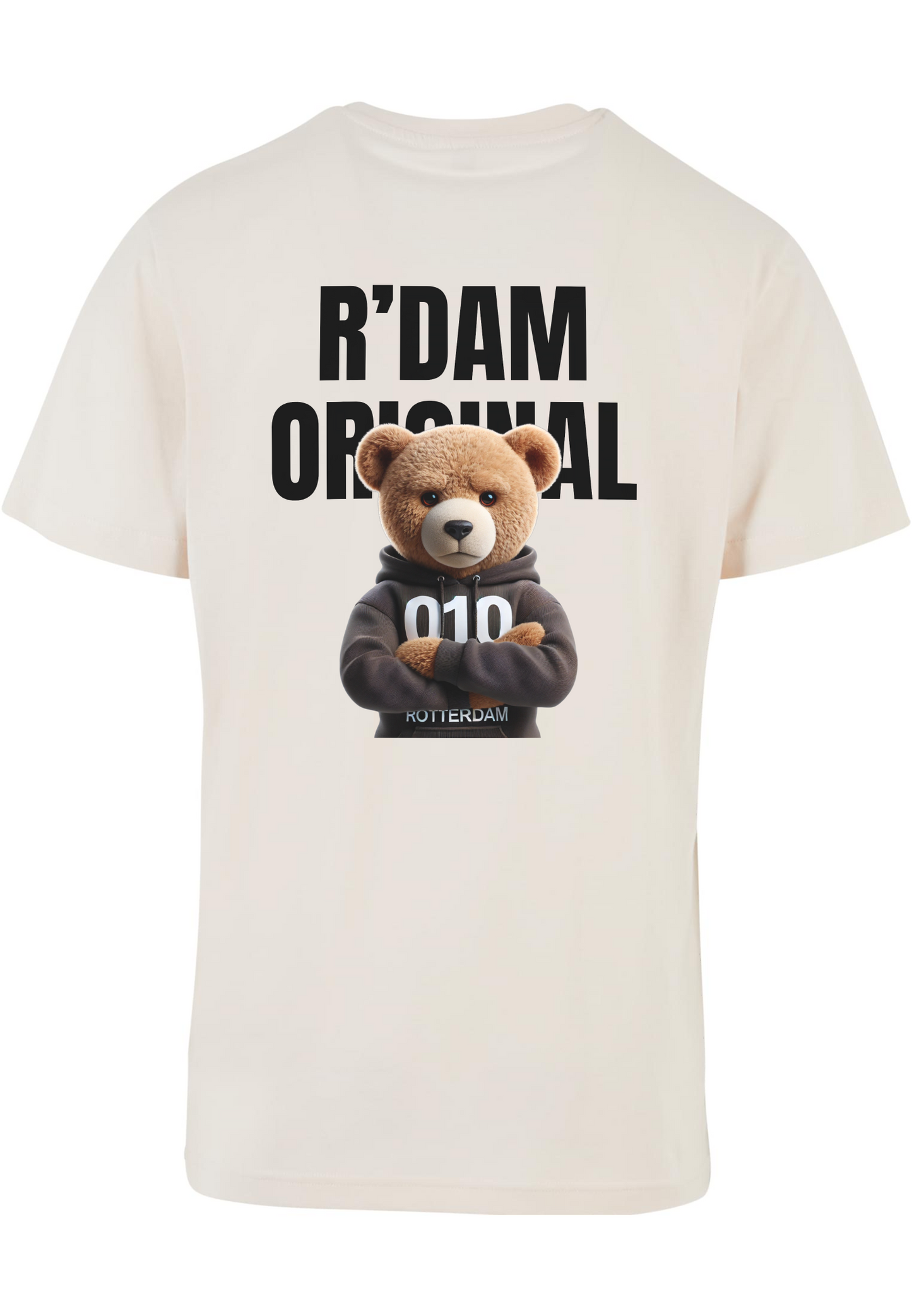 R’dam Original Teddy 010 Zwart " T-shirt – Streetwear met Rotterdamse Vibe