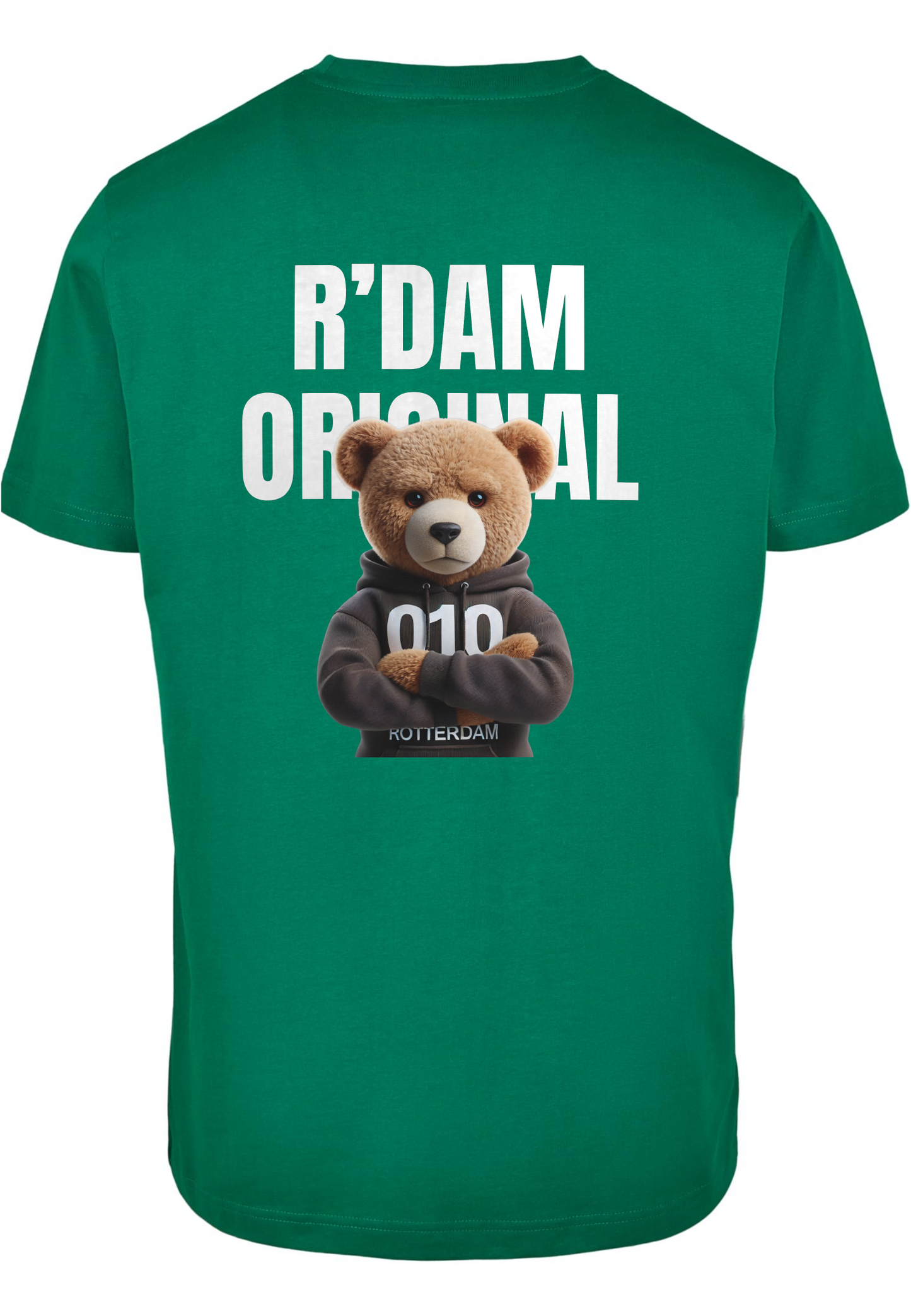 R’dam Original Teddy 010 WIT " T-shirt – Streetwear met Rotterdamse Vibe