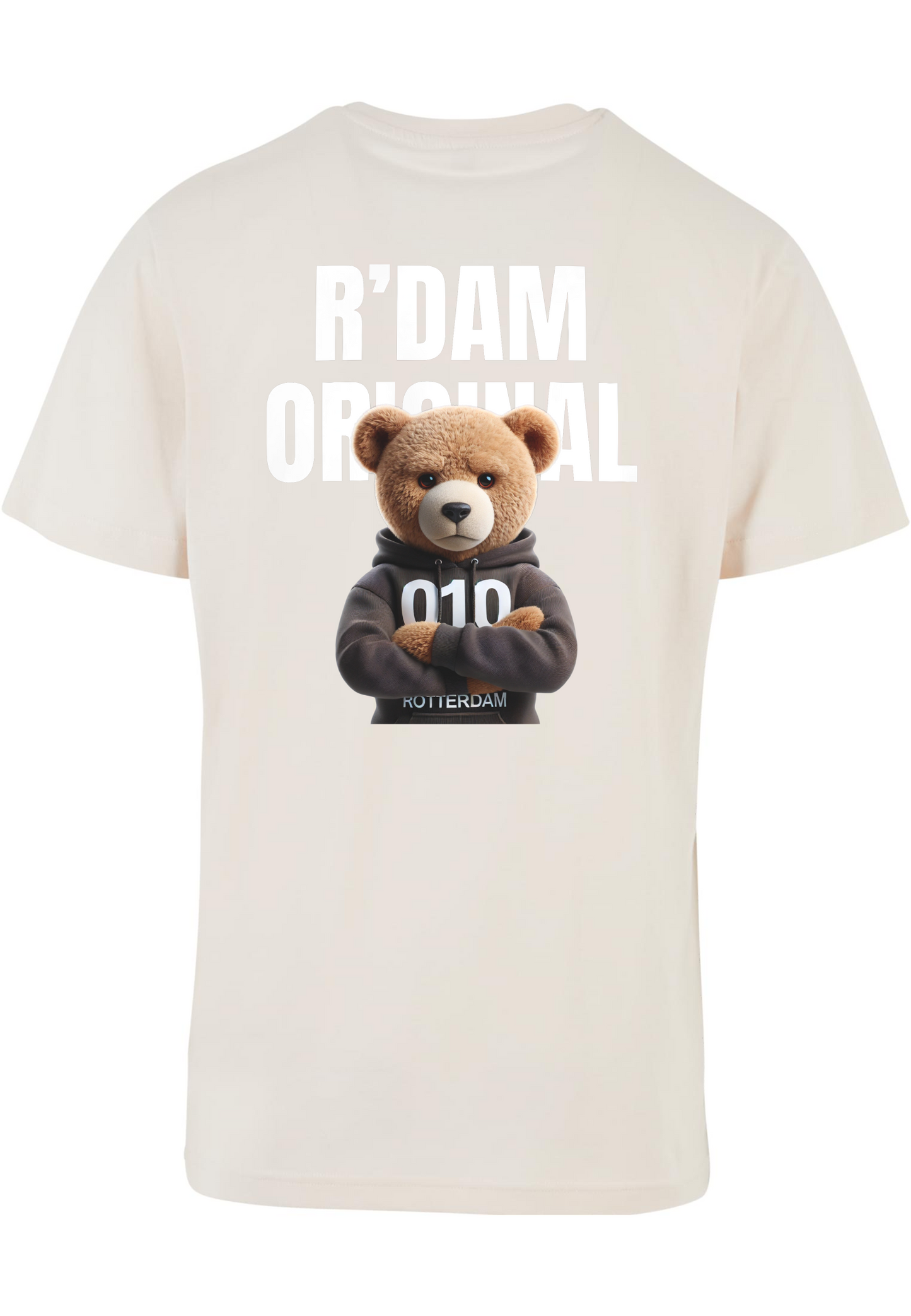 R’dam Original Teddy 010 WIT " T-shirt – Streetwear met Rotterdamse Vibe