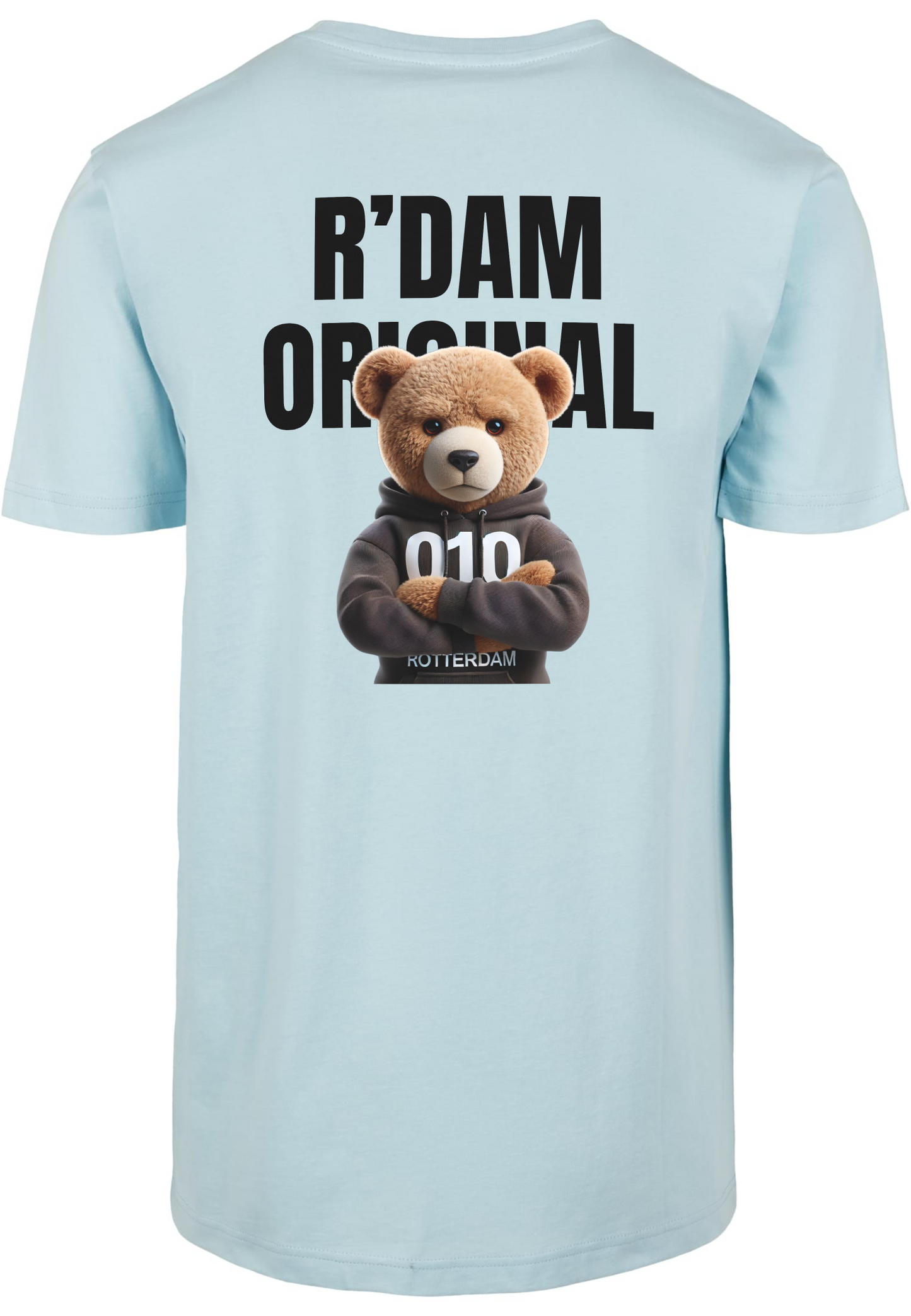 R’dam Original Teddy 010 Zwart " T-shirt – Streetwear met Rotterdamse Vibe