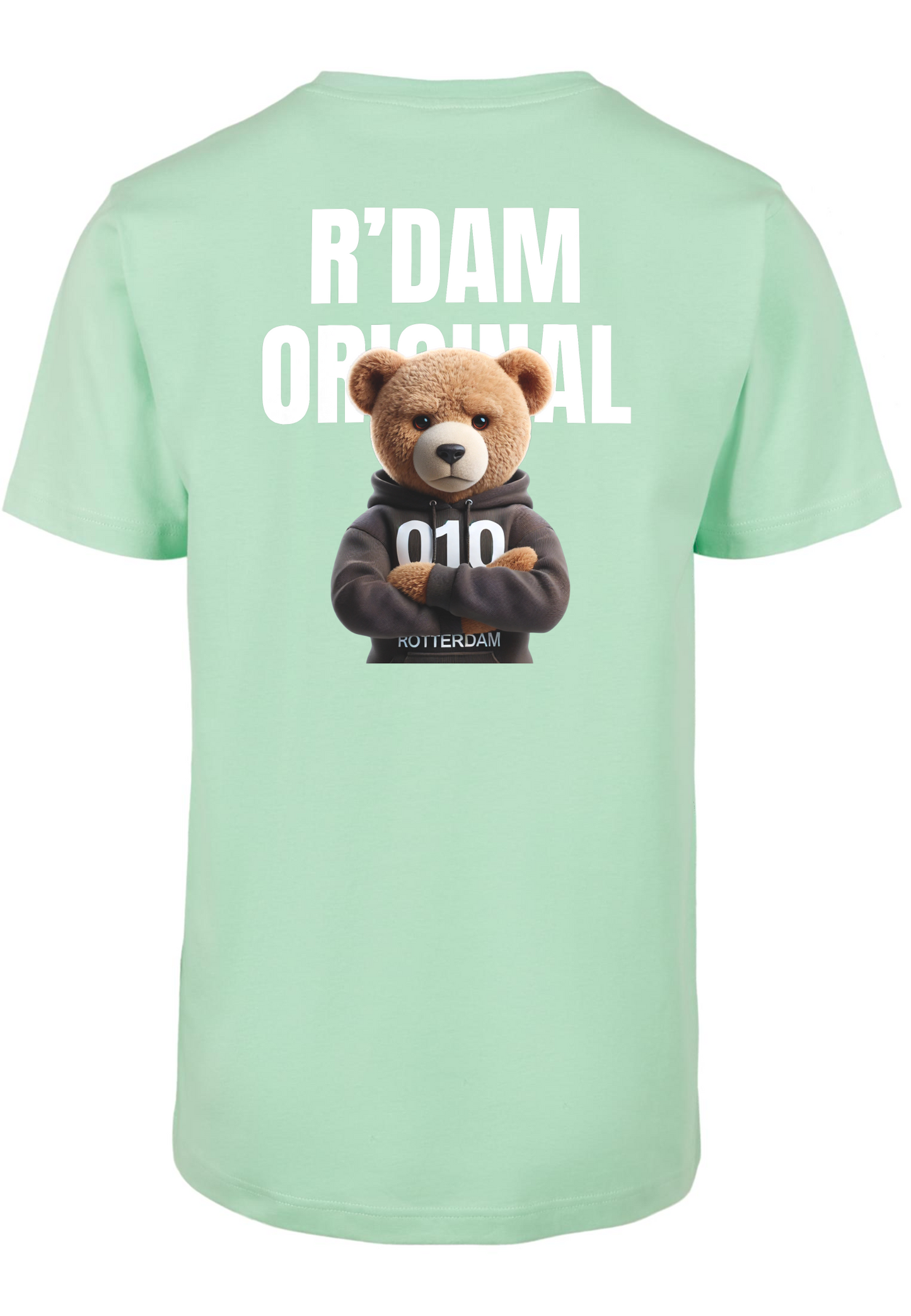 R’dam Original Teddy 010 WIT " T-shirt – Streetwear met Rotterdamse Vibe