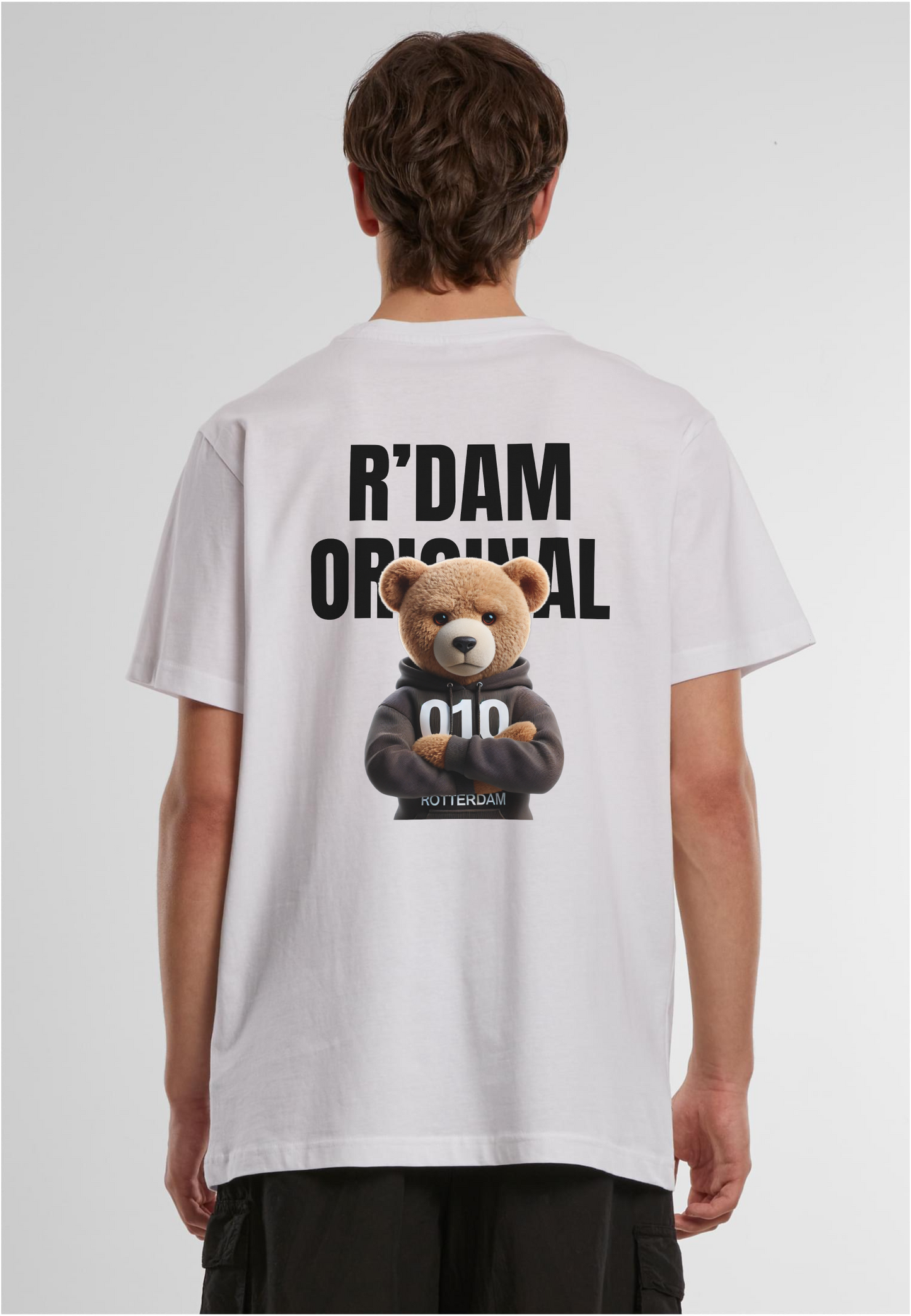 R’dam Original Teddy 010 Zwart " T-shirt – Streetwear met Rotterdamse Vibe