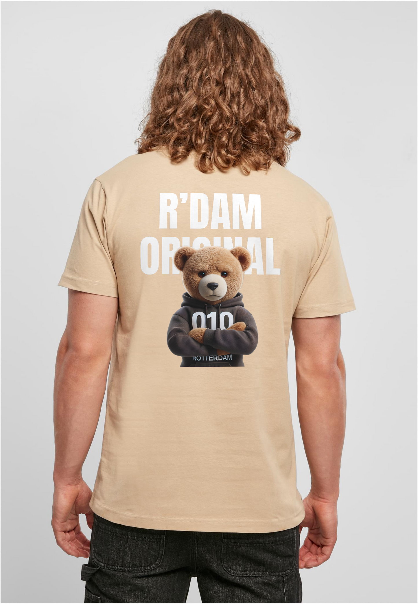 R’dam Original Teddy 010 WIT " T-shirt – Streetwear met Rotterdamse Vibe