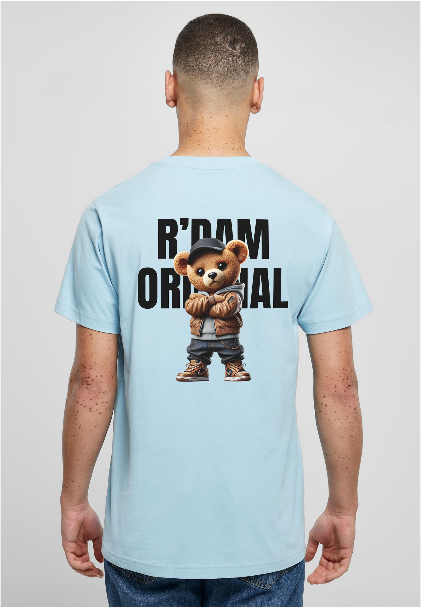 R’dam Original Street Teddy zwart" T-shirt – Urban Style met Rotterdamse Vibe