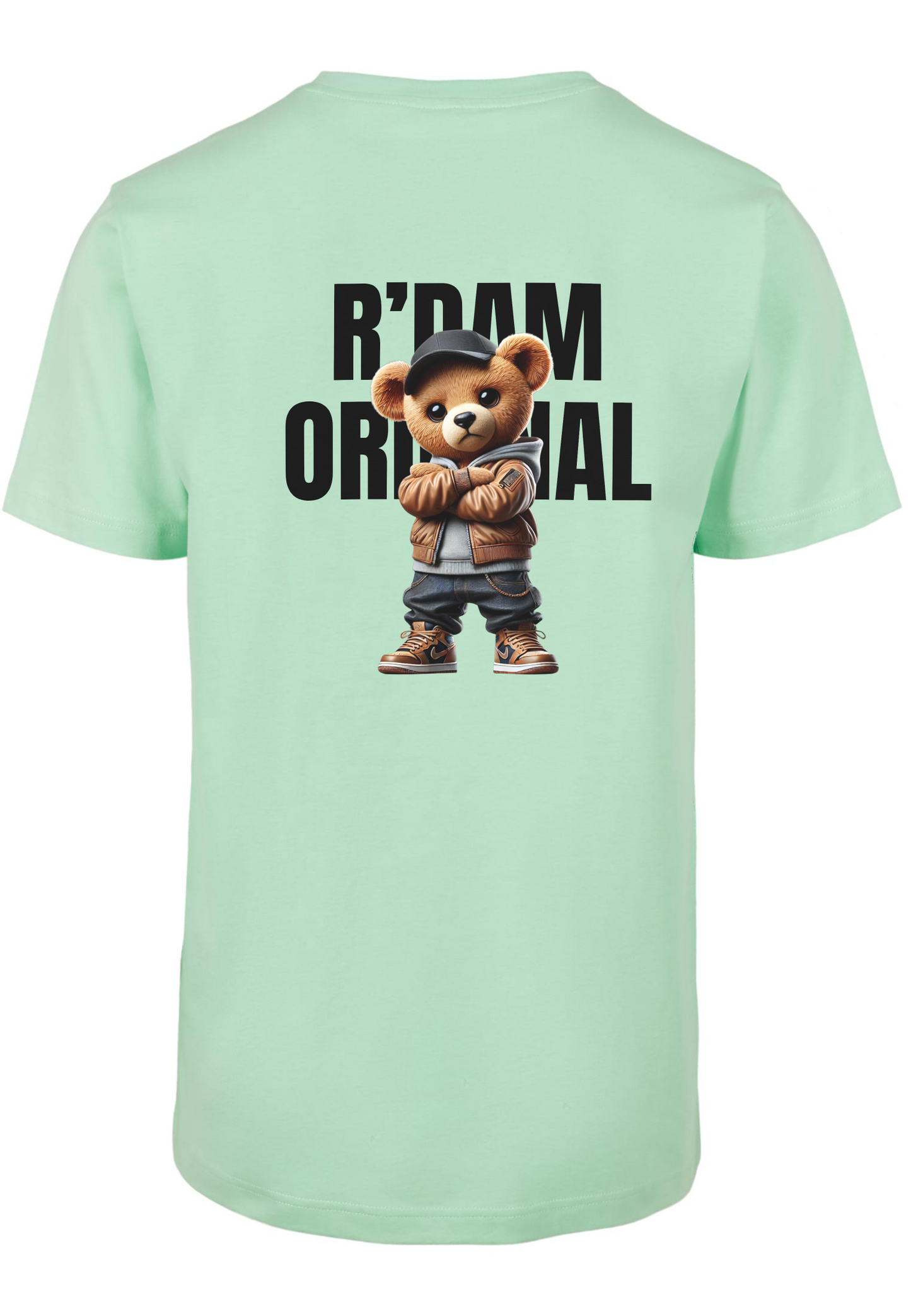 R’dam Original Street Teddy zwart" T-shirt – Urban Style met Rotterdamse Vibe