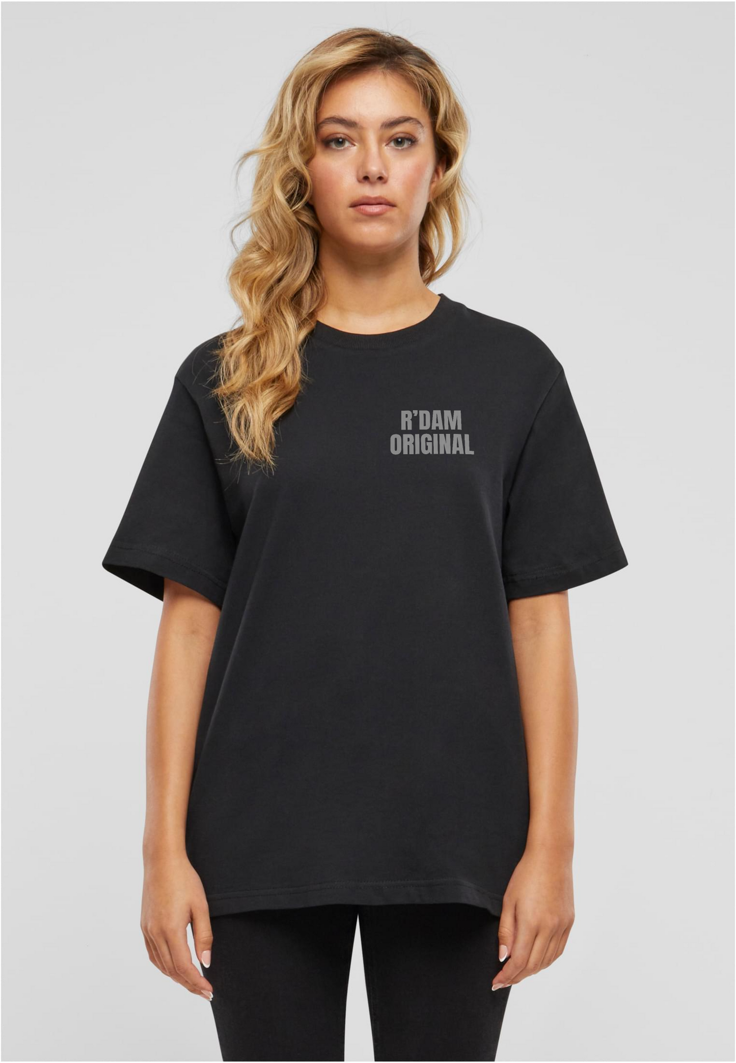 R’dam Original Teddy Girl" Dames T-shirt – Cute Streetwear met 010 Vibe wit