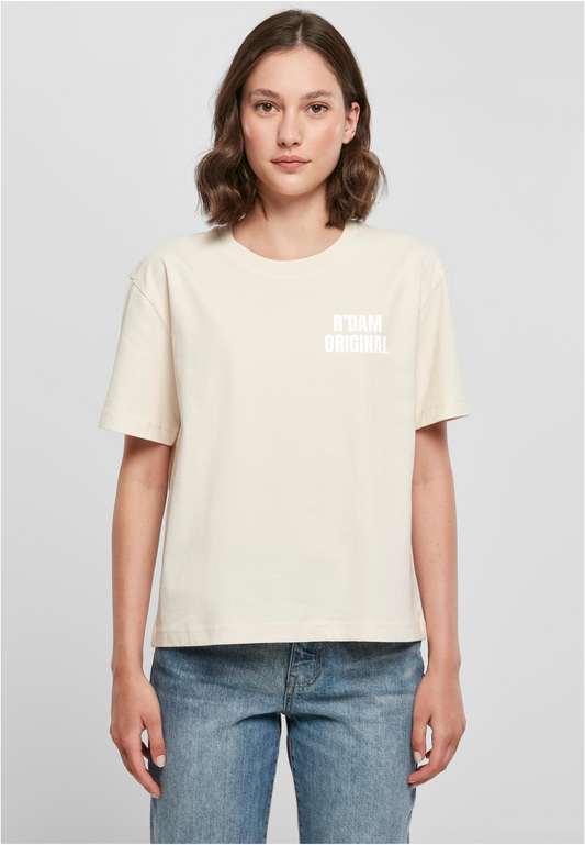 R’dam Original Teddy Girl" Dames T-shirt – Cute Streetwear met 010 Vibe wit