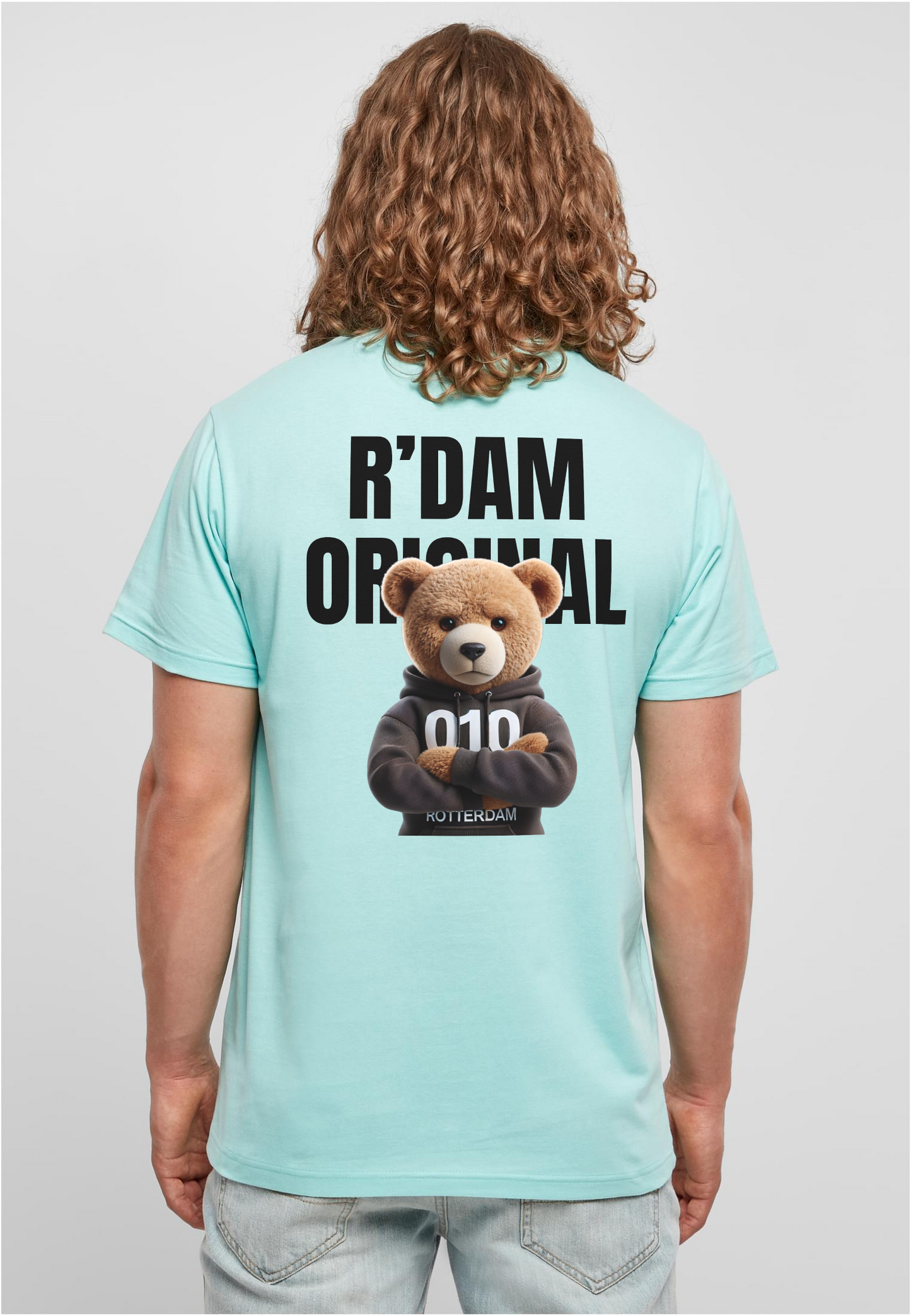 R’dam Original Teddy 010 Zwart " T-shirt – Streetwear met Rotterdamse Vibe