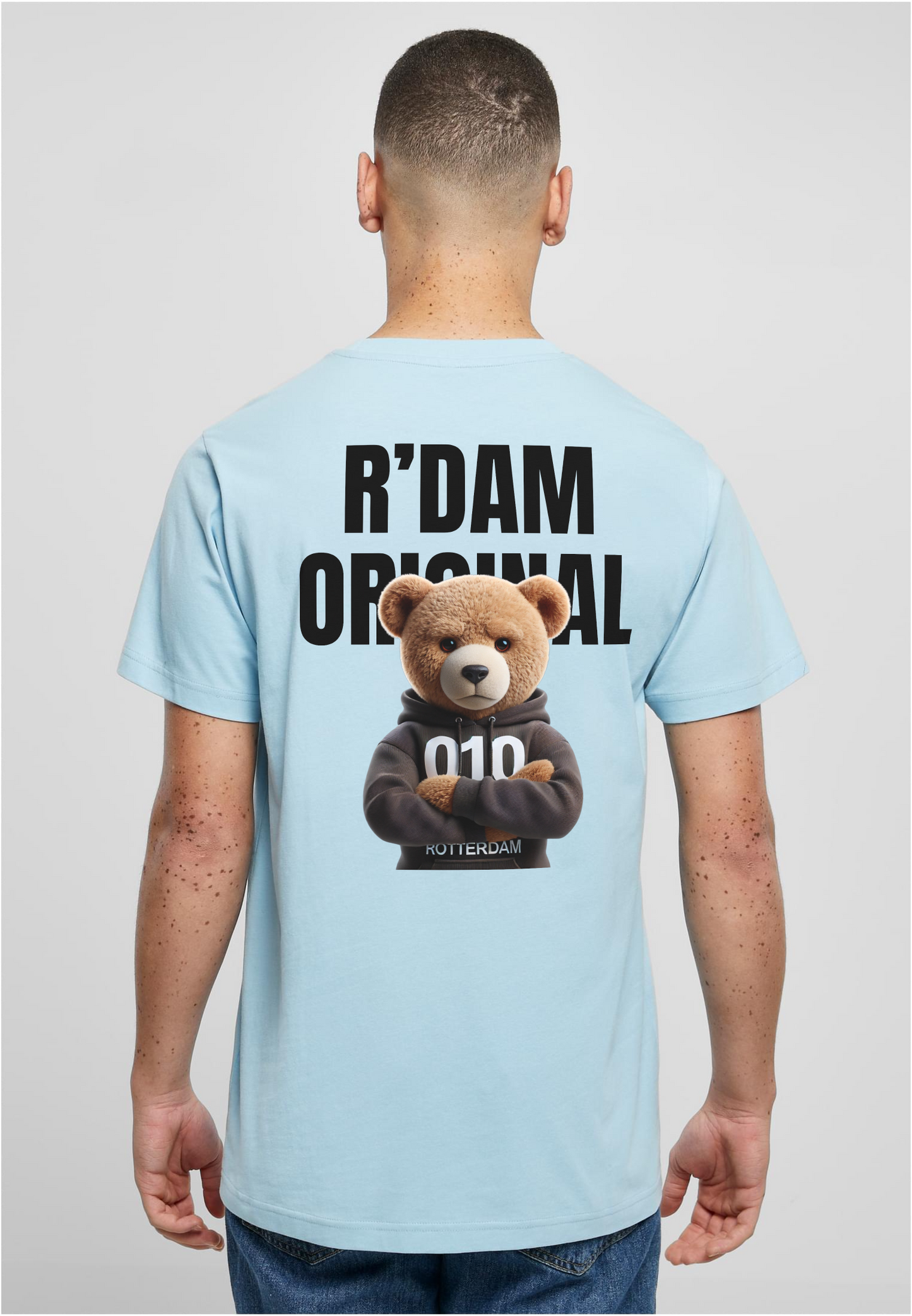 R’dam Original Teddy 010 Zwart " T-shirt – Streetwear met Rotterdamse Vibe