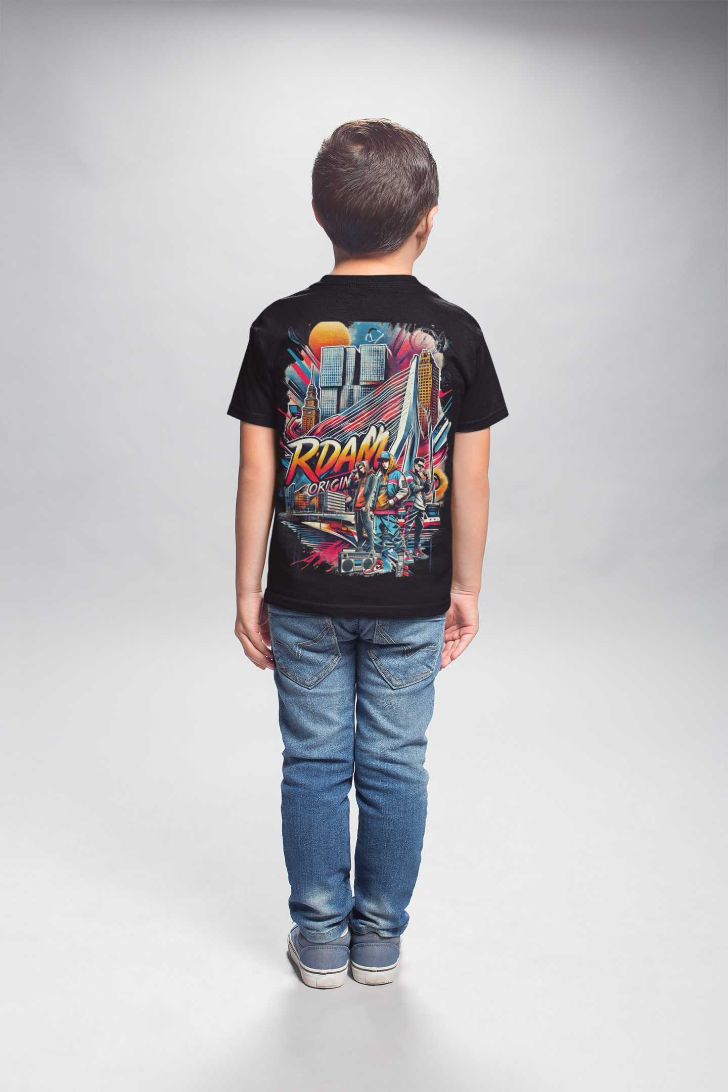 R'DAM Original Urban Graffiti Kinder T-Shirt – Stoer, Uniek en Rotterdams!