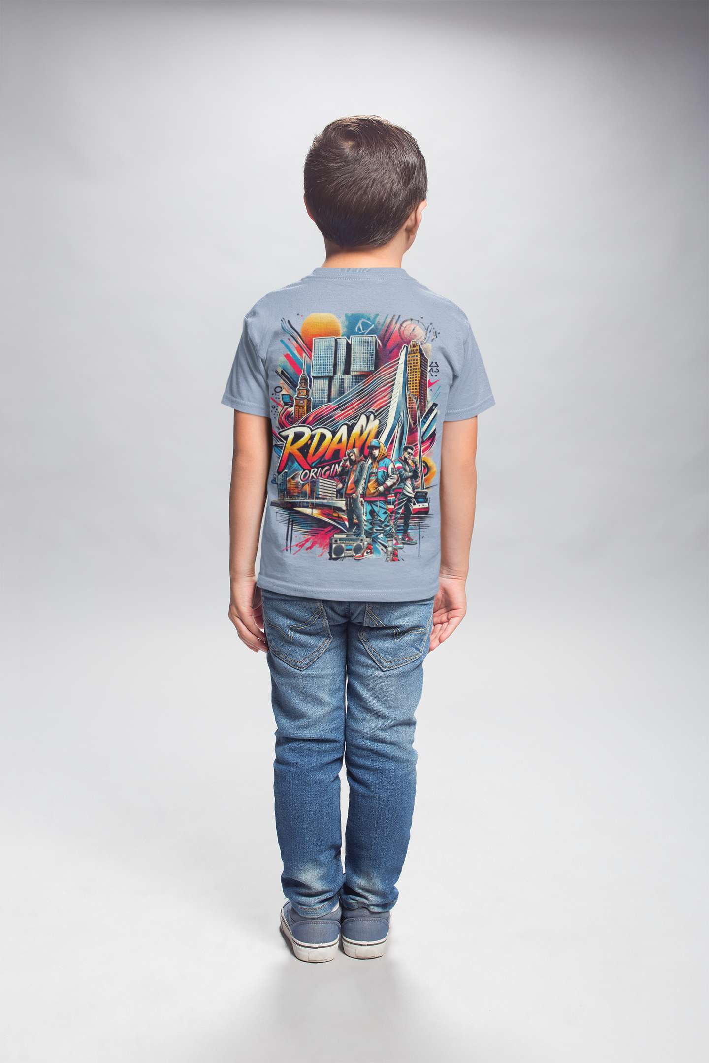 R'DAM Original Urban Graffiti Kinder T-Shirt – Stoer, Uniek en Rotterdams!