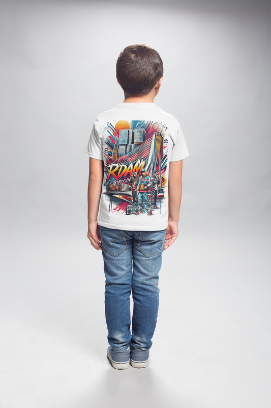 R'DAM Original Urban Graffiti Kinder T-Shirt – Stoer, Uniek en Rotterdams!