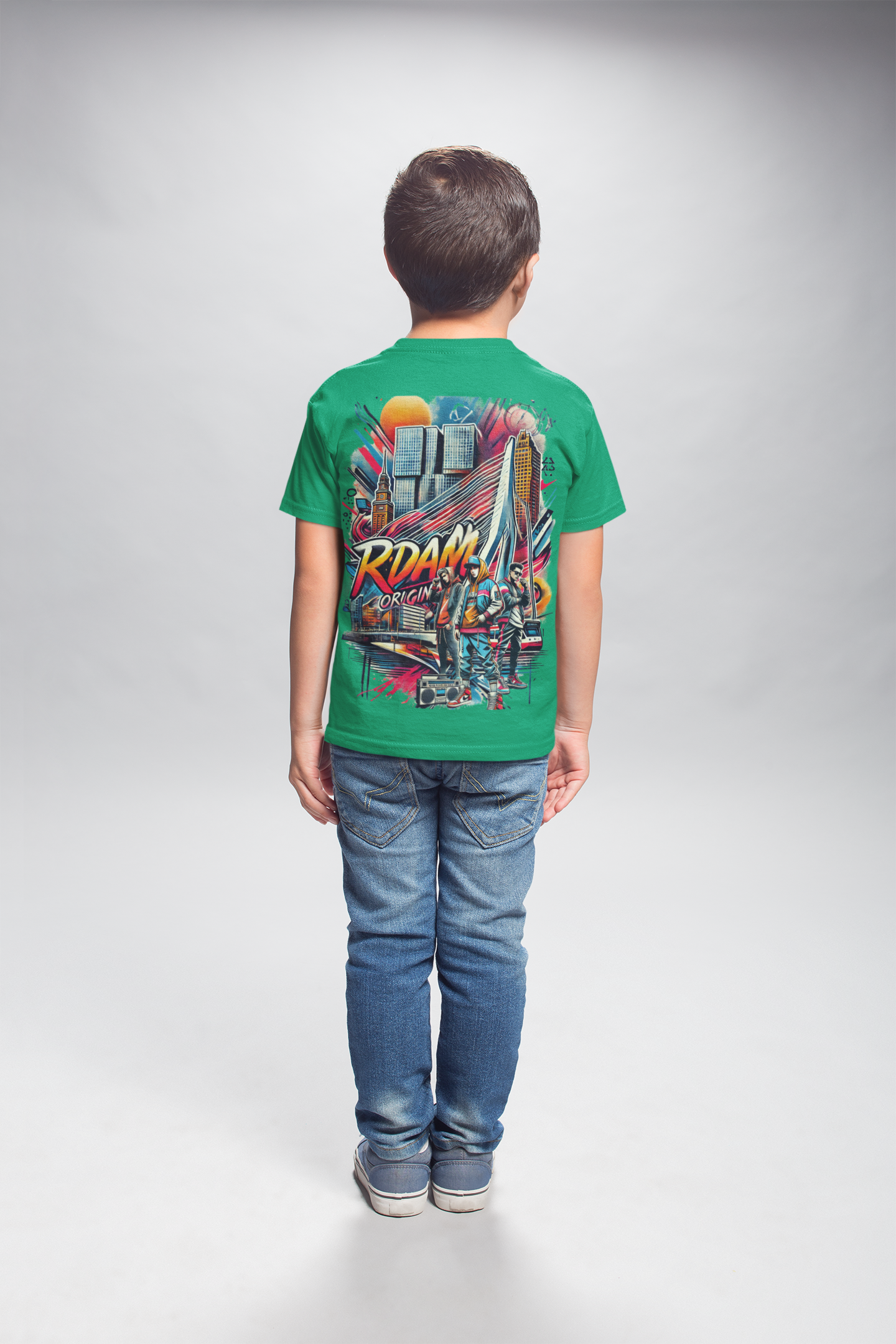 R'DAM Original Urban Graffiti Kinder T-Shirt – Stoer, Uniek en Rotterdams!