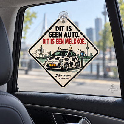 Autohanger Dit is geen auto, dit is een melkkoe aan achterste autoruit