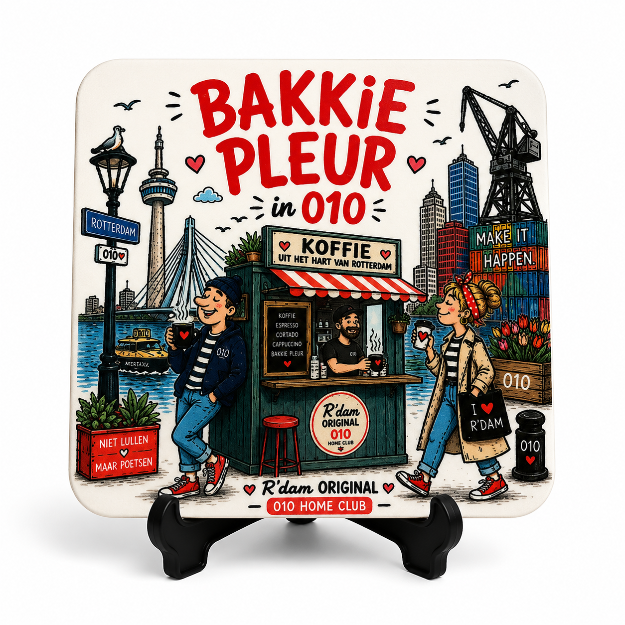 010 Home Club onderzetter met tekst Bakkie Pleur in 010