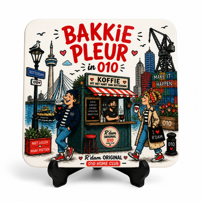 010 Home Club onderzetter met tekst Bakkie Pleur in 010