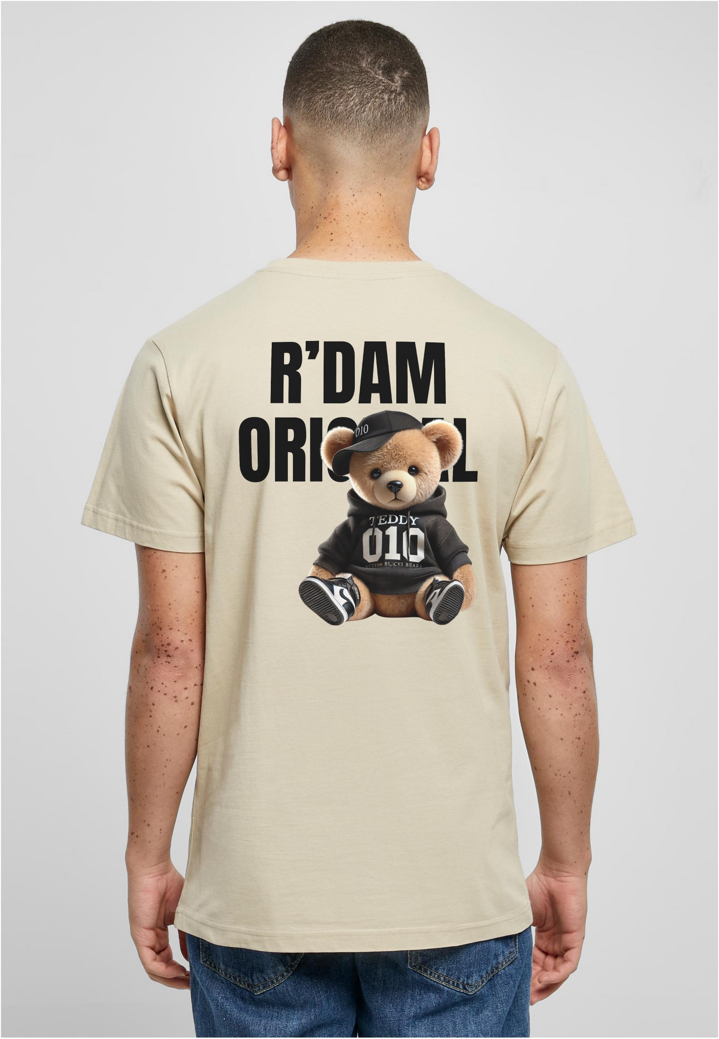 R’dam Original Teddy zwart" T-shirt – Streetwear met Rotterdamse Vibe
