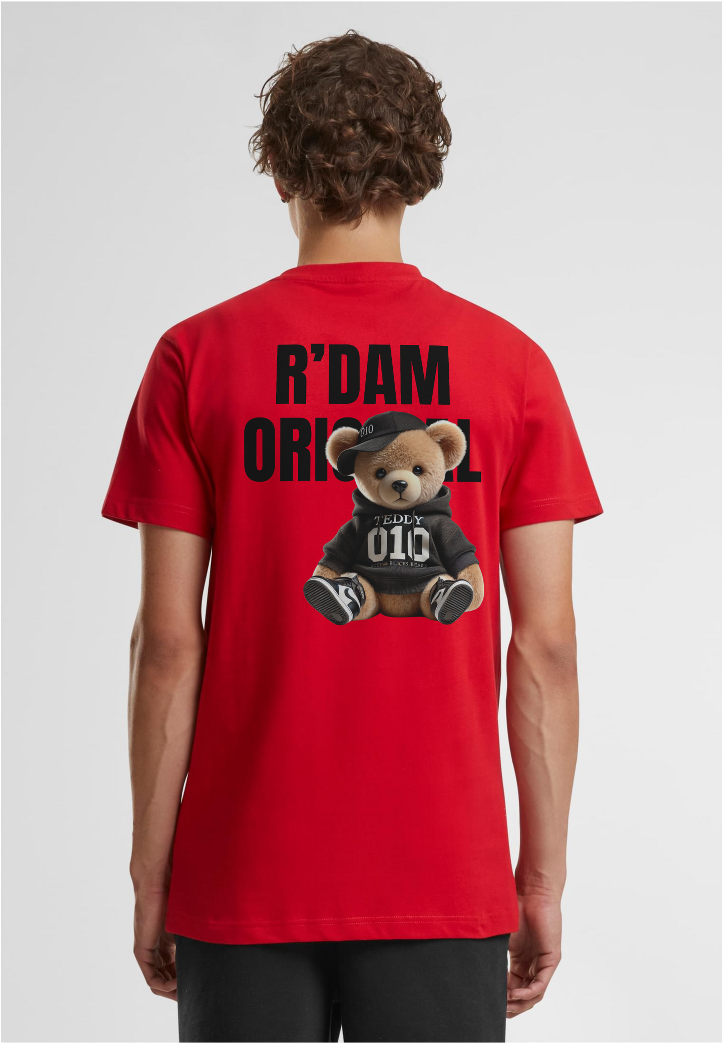 R’dam Original Teddy zwart" T-shirt – Streetwear met Rotterdamse Vibe