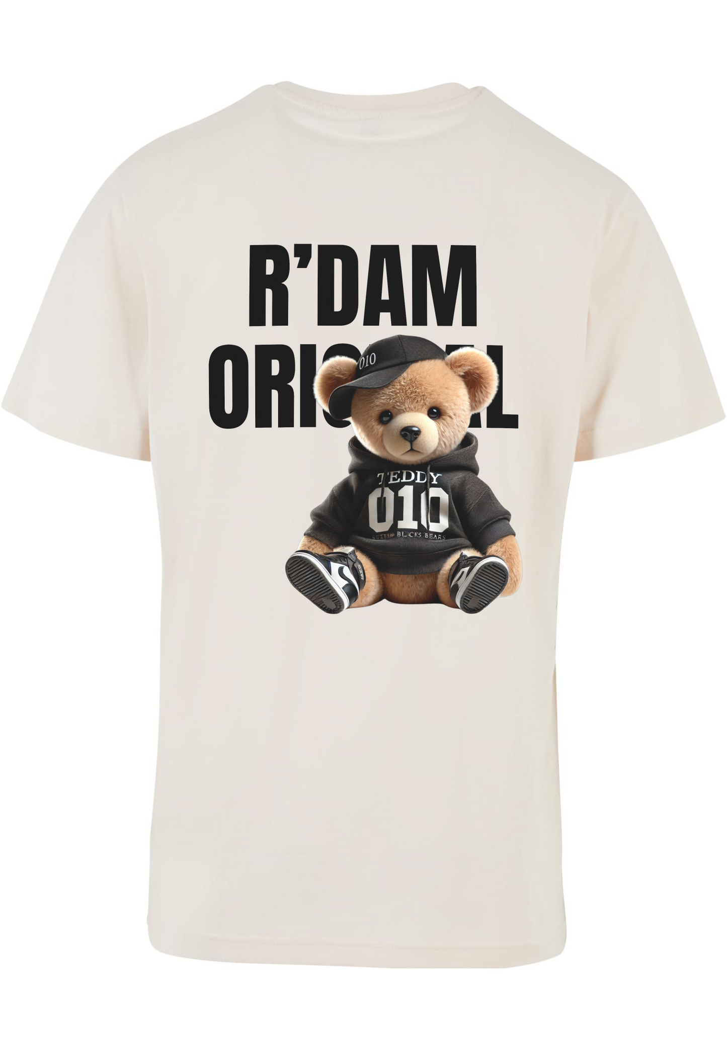 R’dam Original Teddy zwart" T-shirt – Streetwear met Rotterdamse Vibe