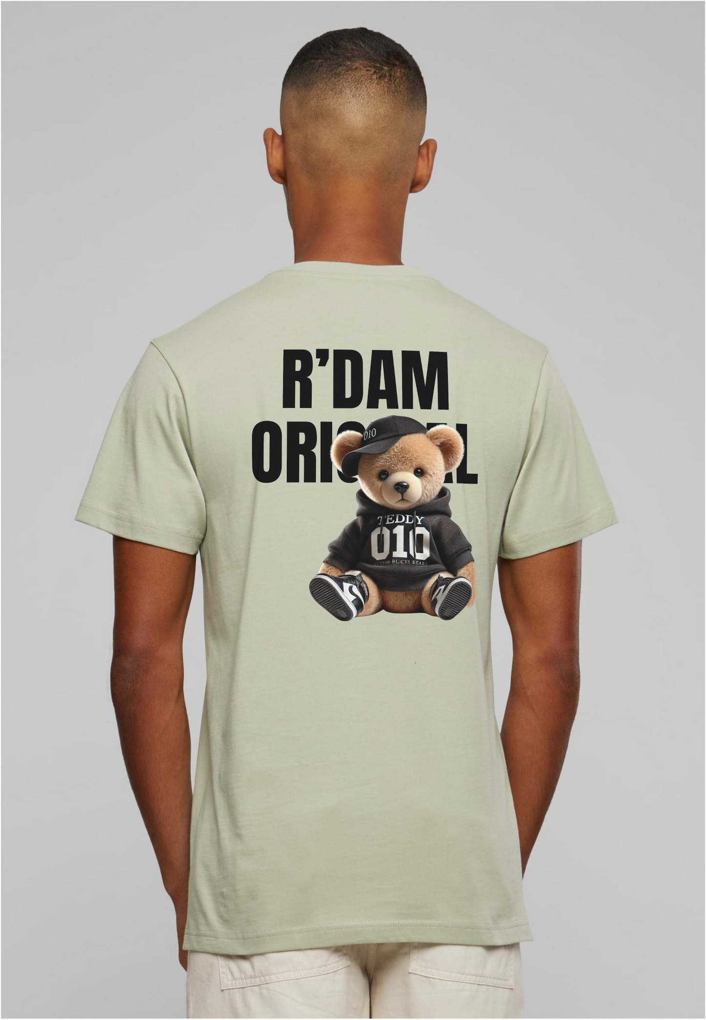 R’dam Original Teddy zwart" T-shirt – Streetwear met Rotterdamse Vibe