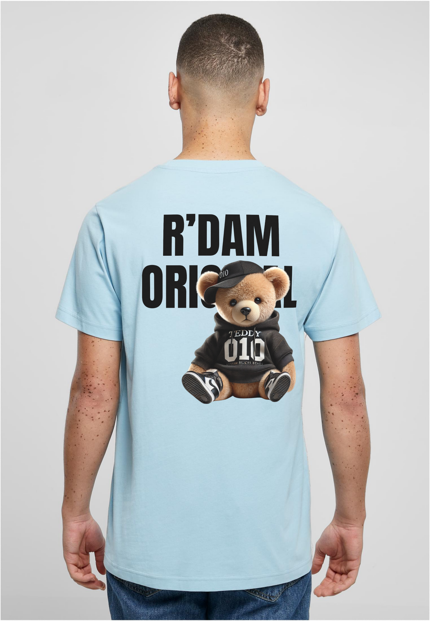 R’dam Original Teddy zwart" T-shirt – Streetwear met Rotterdamse Vibe