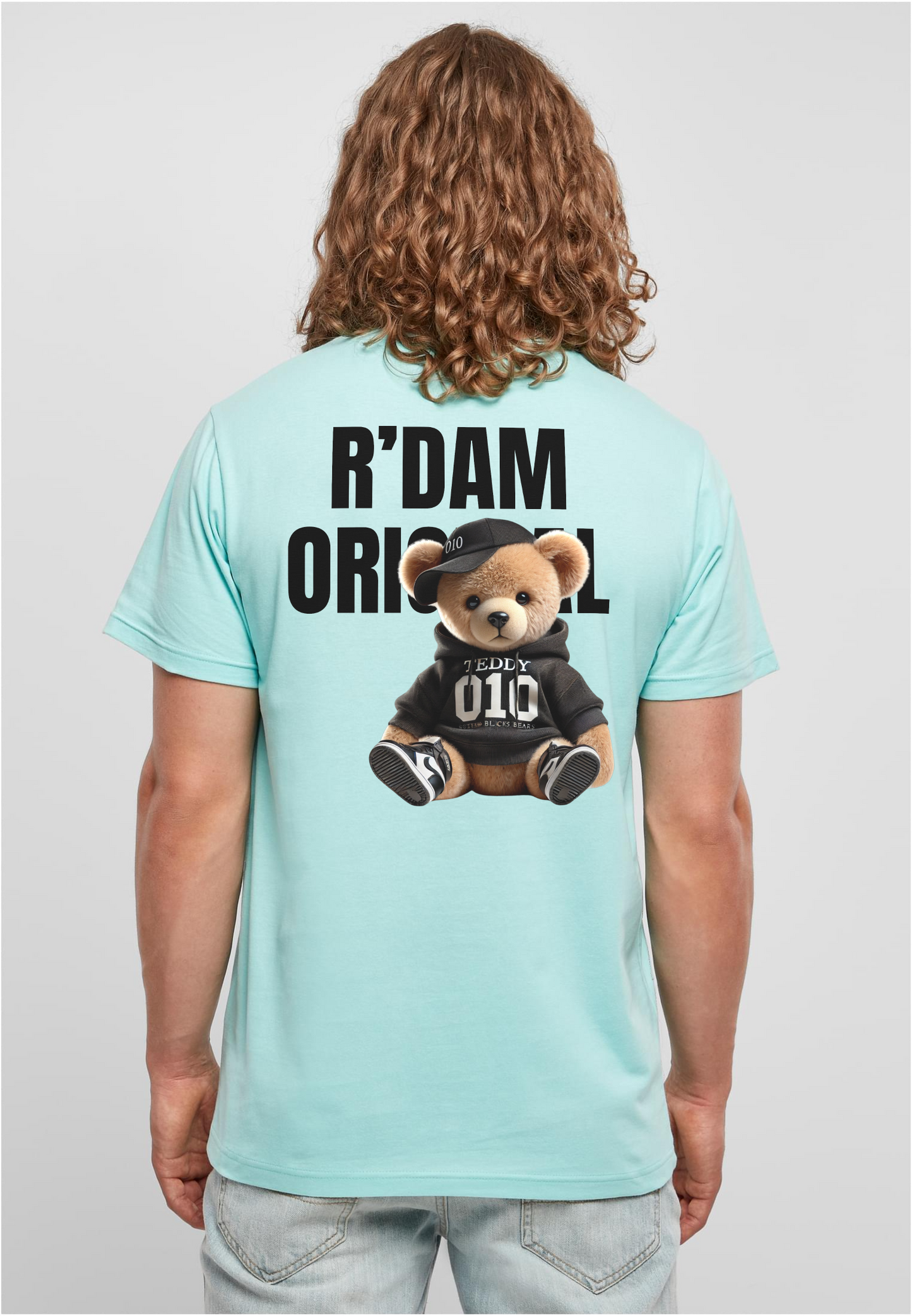 R’dam Original Teddy zwart" T-shirt – Streetwear met Rotterdamse Vibe