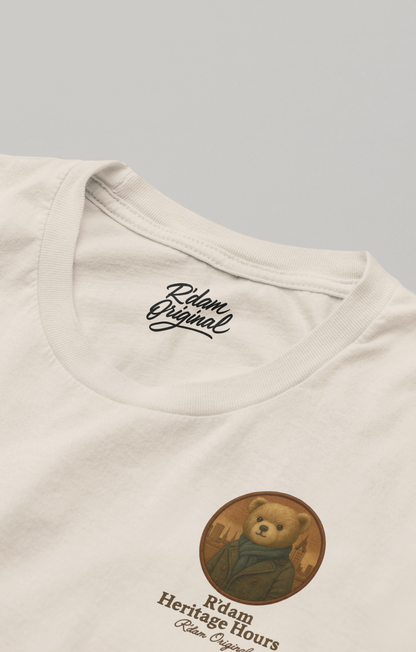 Detaillabel en borstprint R’dam Original Heritage Hours – crème variant