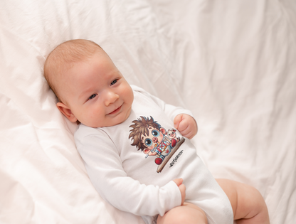  Rotjeknor-rompertje: Rotjeknor aan het eten! lange mouw wit
