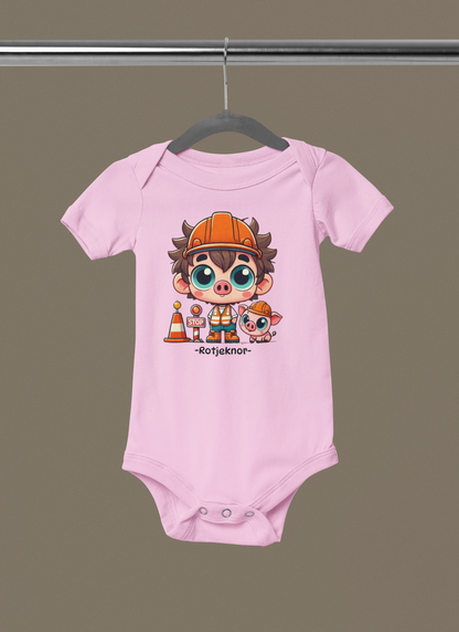 Rotjeknor Rompertjes: Rotjeknor als Verkeersregelaar roze