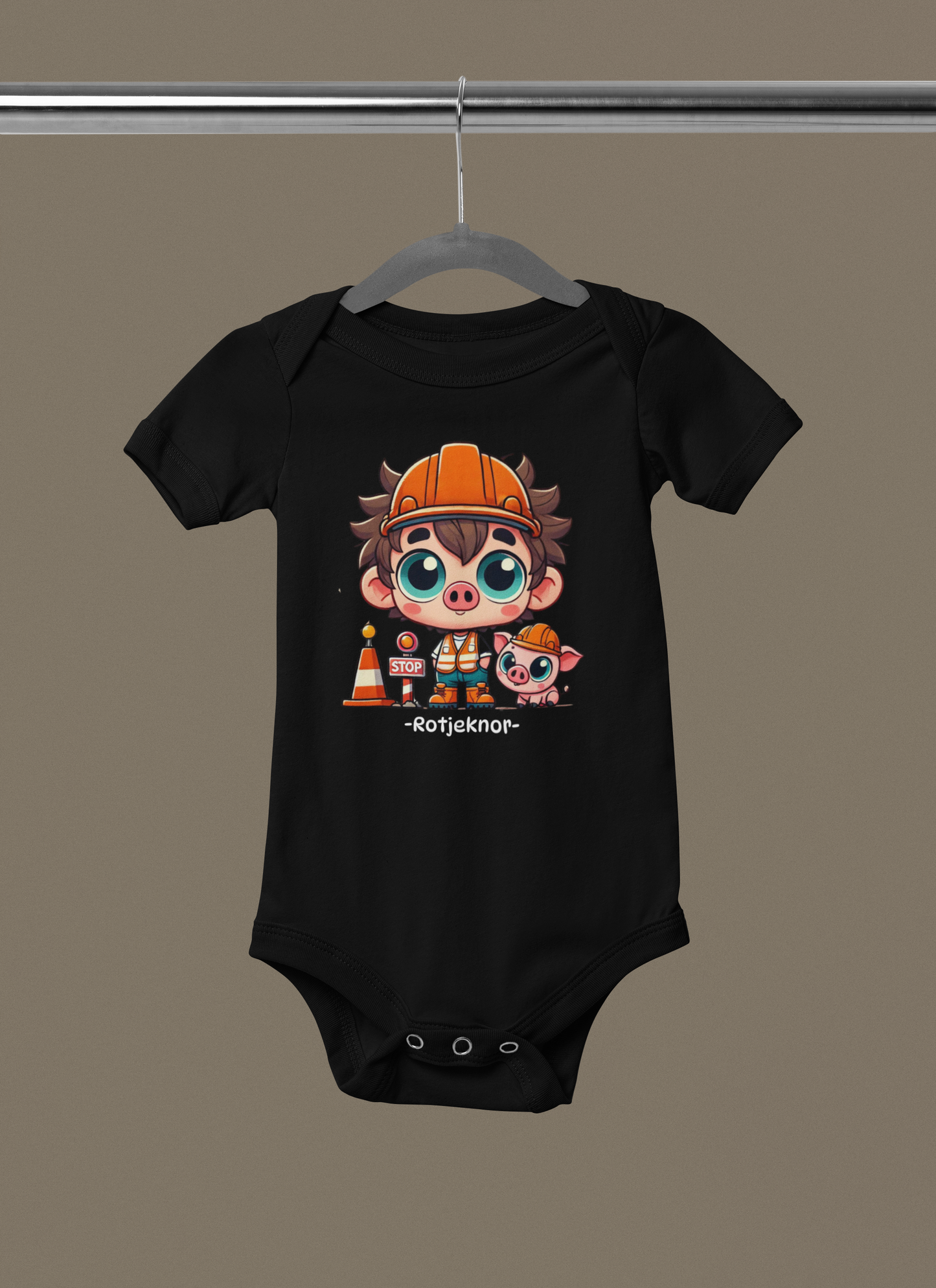 Rotjeknor Rompertjes: Rotjeknor als Verkeersregelaar zwart