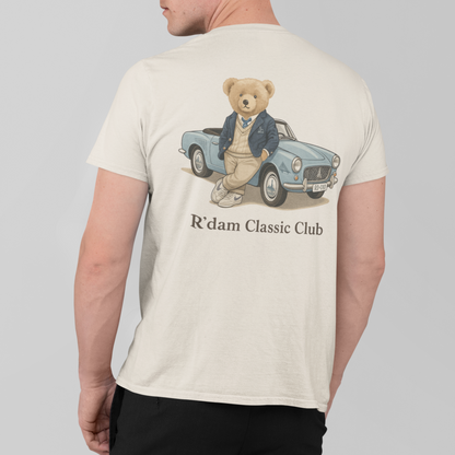 Sandkleurig R’dam Classic Club shirt met retro print