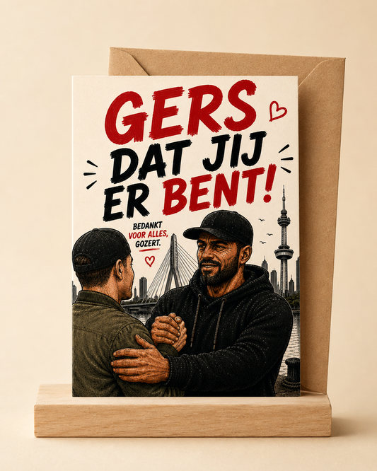 Mockup Gers dat jij er bent Gozert Club A6 kaart